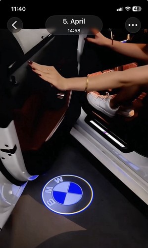 Led car door step projection - car,