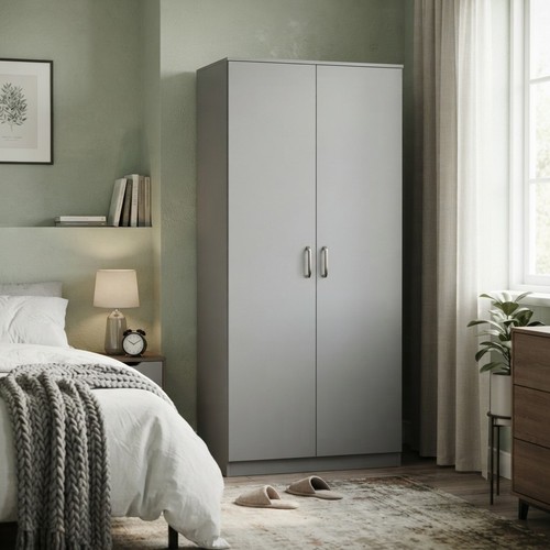 Kleiderschrank dakota hellgrau - kleiderschrank,